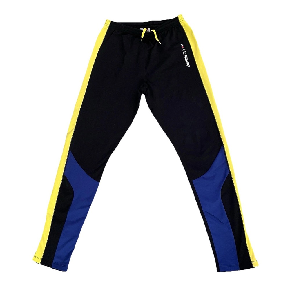 VTG Tommy Hilfiger Track Pants USA Flag Logo XL (Med Fit)‎ Cycling  90s Y2K